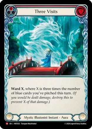 Trois visites (MST033) - Feuille arc-en-ciel de séparation du voile de brume