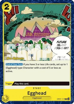 Egghead (OP07-117) - Cartes de pré-version 500 ans dans le futur