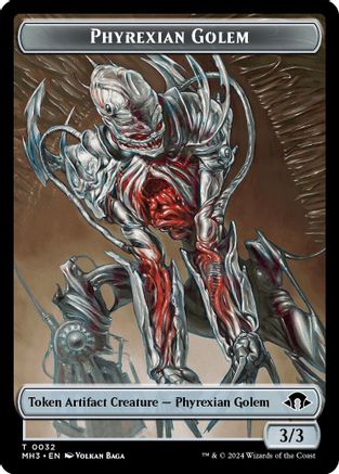 Phyrexian Golem // Energy Reserve Double-Sided Token (MH3-32 // 36) - Modern Horizons 3