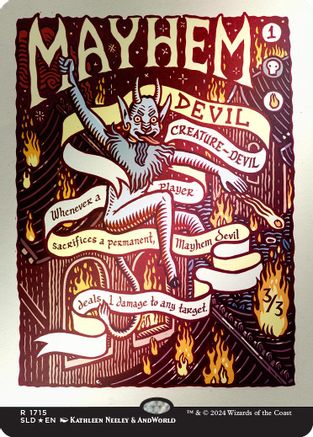Mayhem Devil (Rainbow Foil) (SLD-1715) - Secret Lair Drop Series Foil