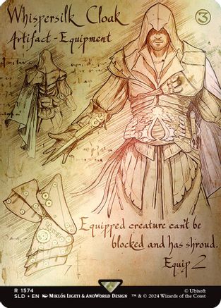 Whispersilk Cloak (Rainbow Foil) (SLD-1574) - Secret Lair Drop Series Foil