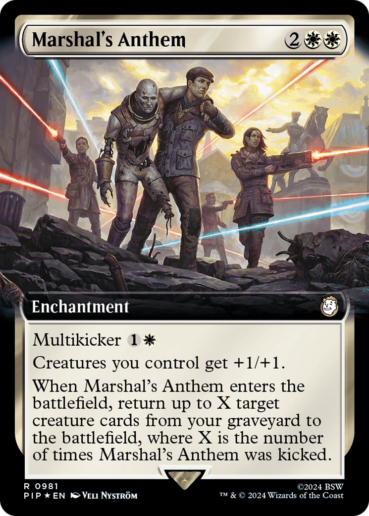 Marshal's Anthem (Extended Art) (Surge Foil) (PIP-981) - Fallout: (Extended Art) Foil