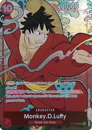 Monkey.D.Luffy (Version anglaise, coffret 1er anniversaire) (ST10-006) - Cartes promotionnelles One Piece Foil