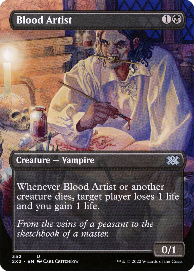 Blood Artist (Borderless) (2X2-352) - Double Masters 2022 (Borderless) Foil