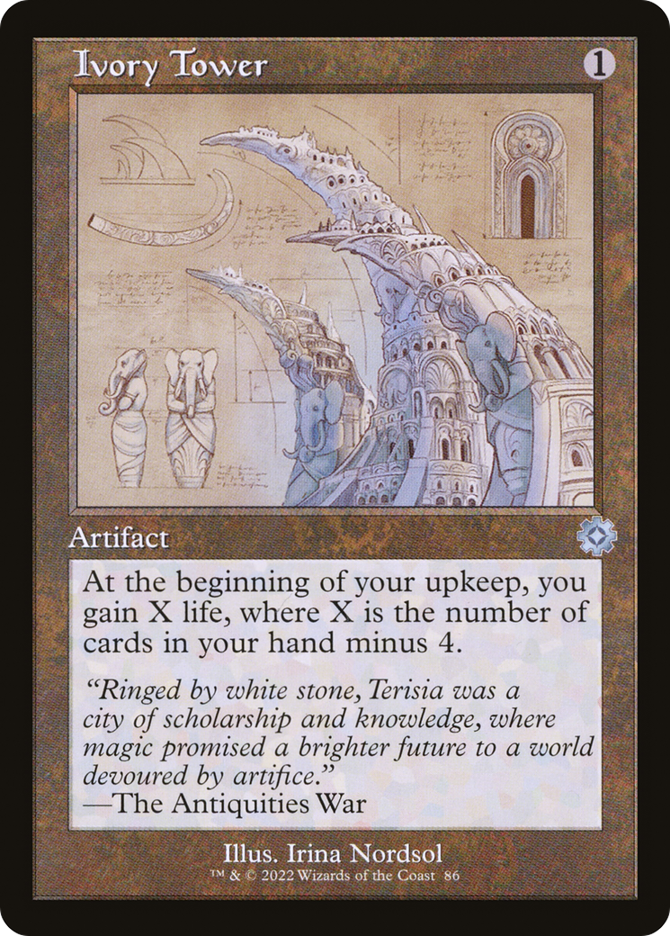 Ivory Tower (Schematic) (BRR-086) - The Brothers' War Retro Artifacts Foil