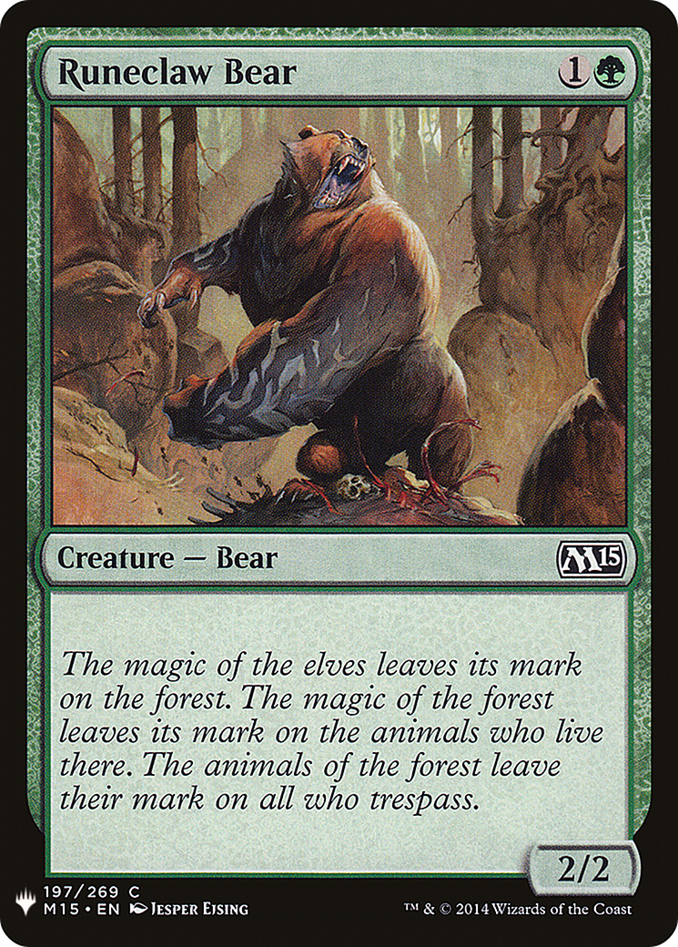 Runeclaw Bear (LIST-M15-197) - The List