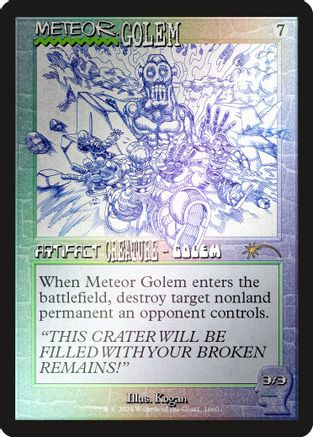 Meteor Golem (1660) (Rainbow Foil) (SLD-1660) - Secret Lair Drop Series Foil