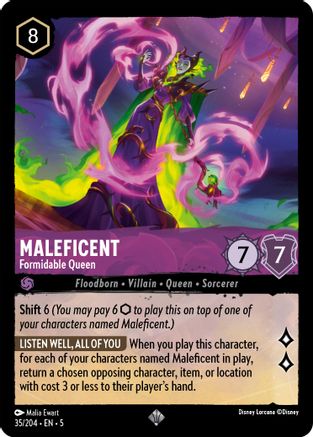 Maléfique - Reine Formidable (35/204) - Ciels chatoyants Feuille froide