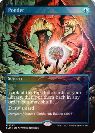 Ponder (1783) (Rainbow Foil) (SLD-1783) - Secret Lair Drop Series Foil