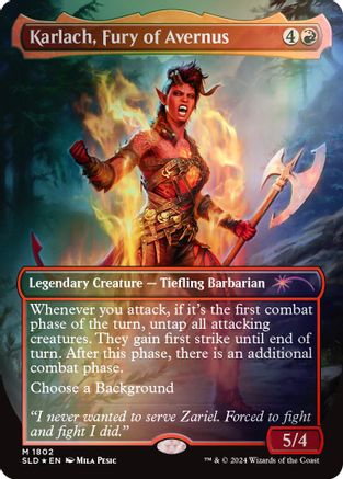 Karlach, Fureur d'Averne (Arc-en-ciel) (SLD-1802) - Secret Lair Drop Series Foil