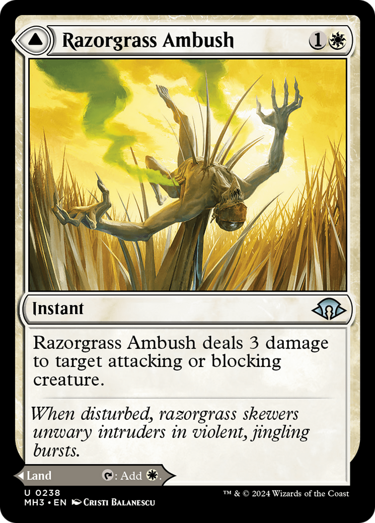 Embuscade de Razorgrass // Champ de Razorgrass (MH3-238) - Modern Horizons 3