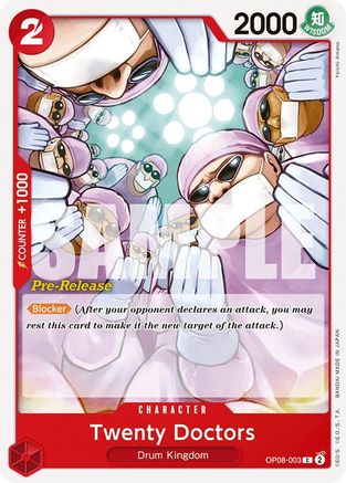 Twenty Doctors (OP08-003) - Cartes de pré-sortie Two Legends