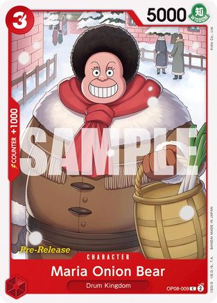 Maria Onion Bear (OP08-009) - Cartes de pré-sortie Two Legends