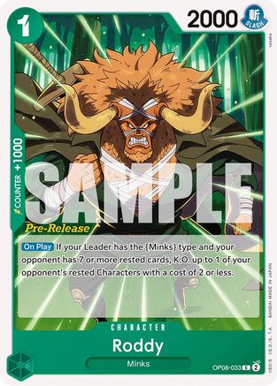 Roddy (OP08-033) - Cartes de pré-sortie Two Legends