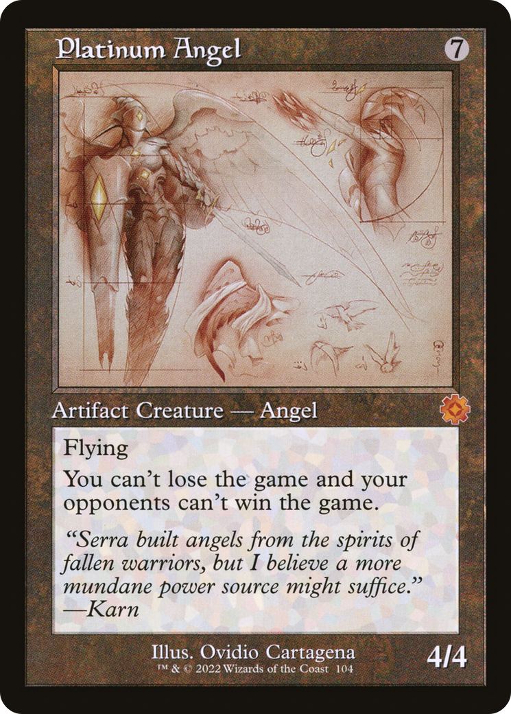 Platinum Angel (Schematic) (BRR-104) - The Brothers' War Retro Artifacts Foil