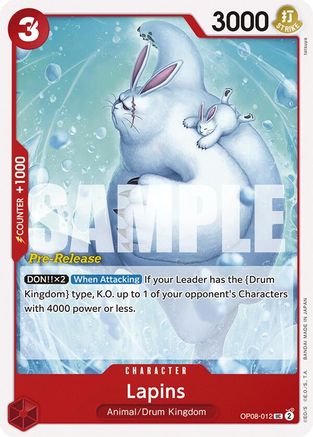 Lapins (OP08-012) - Cartes de pré-sortie Two Legends