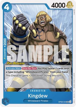 Kingdew (OP08-044) - Cartes de pré-sortie Two Legends