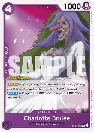 Charlotte Brulee (OP08-066) - Cartes de pré-sortie Two Legends