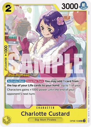 Charlotte Custard (OP08-103) - Cartes de pré-sortie Two Legends