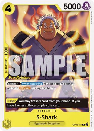 S-Shark (OP08-111) - Cartes de pré-sortie Two Legends