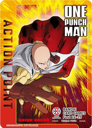 Action Point Card (One Punch Man) (BANDAI Card Games Fest 23-24 World Tour) (UEPR/OPM-AP01) - Union Arena Promotion Cards Foil