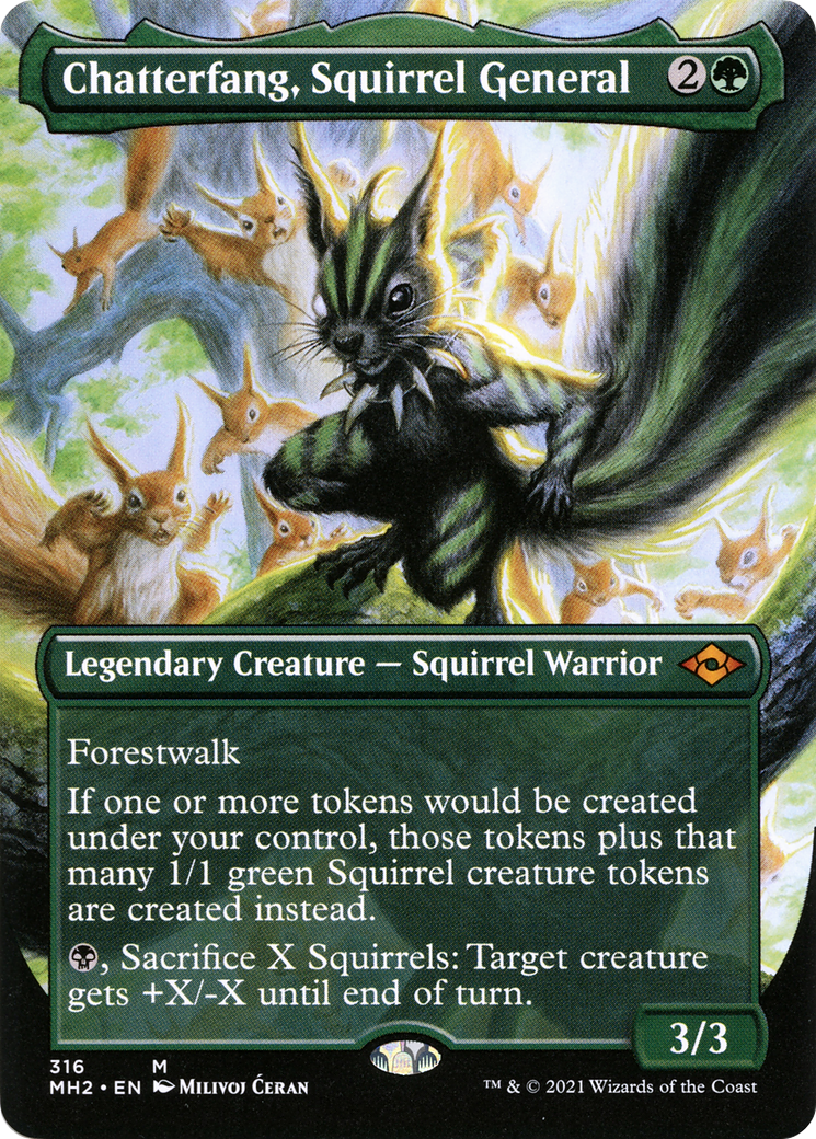 Chatterfang, Squirrel General (Borderless) (MH2-316) - Modern Horizons 2 (Borderless)