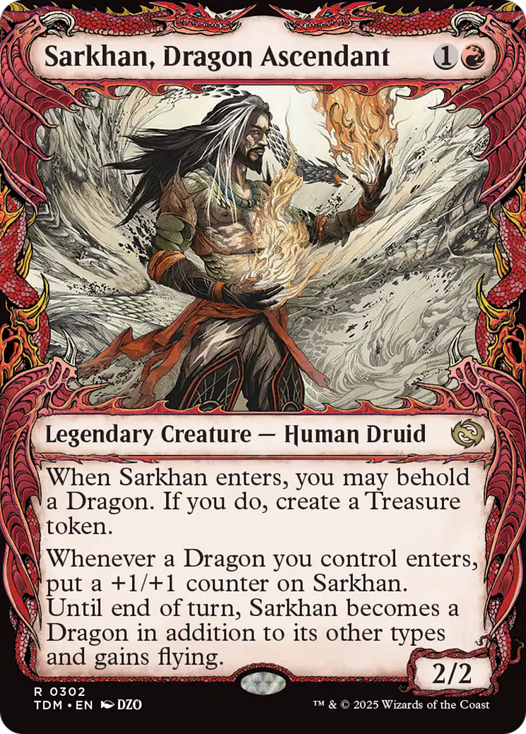 Sarkhan, Dragon Ascendant (TDM-302) - Tarkir: Dragonstorm: (Showcase) Foil
