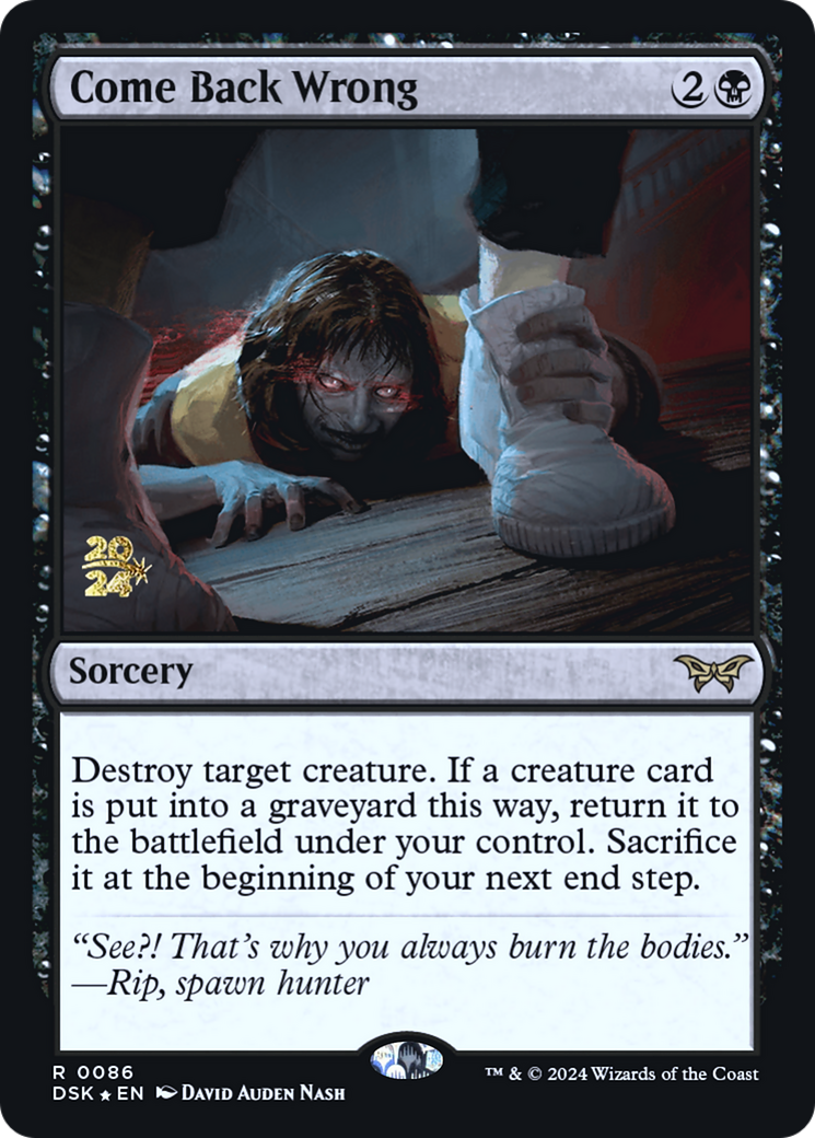 Come Back Wrong (PRE-086) - Duskmourn: House of Horror Promos Foil