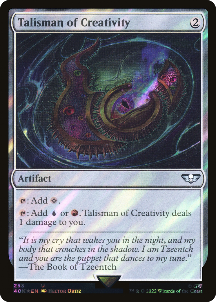 Talisman of Creativity (Surge Foil) (40K-253) - Warhammer 40,000 Commander Foil