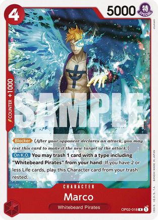 Marco (OP02-018) - Deck de démarrage 15 : Edward.Newgate ROUGE