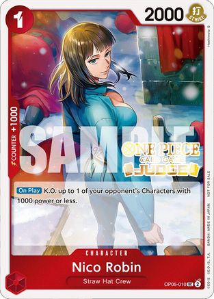 Nico Robin (Judge Pack Vol. 4) (OP05-010) - Cartes promotionnelles One Piece Foil