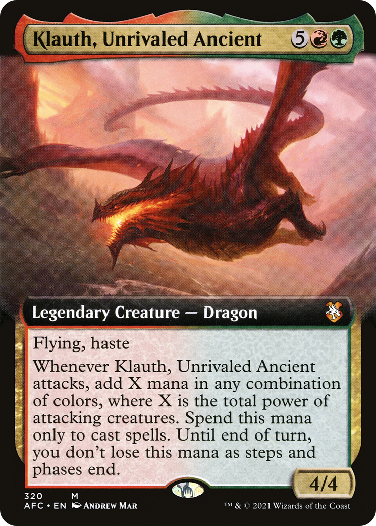 Klauth, Unrivaled Ancient (Extended Art) (AFC-320) - Forgotten Realms Commander: (Extended Art)