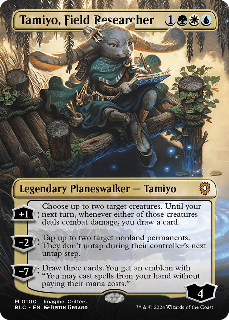Tamiyo, Field Researcher (Borderless) (BLC-100) - Bloomburrow Commander (Borderless)
