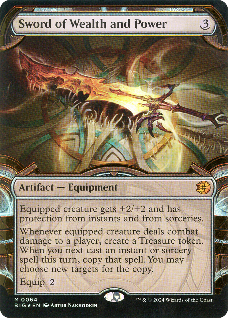 Sword of Wealth and Power (Showcase) (Raised Foil) (BIG-064) - The Big Score: (Showcase) Foil