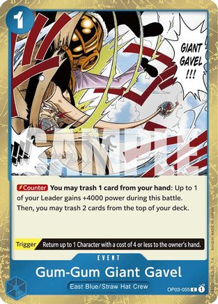 Gum-Gum Giant Gavel (Jolly Roger Foil) (OP03-055) - Booster Premium - Le meilleur - Foil