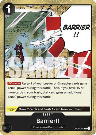 Barrière !! (Jolly Roger Foil) (OP04-095) - Booster Premium - Le meilleur - Foil