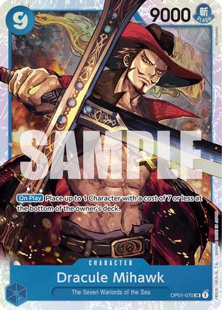 Dracule Mihawk (OP01-070) (Réimpression) (OP01-070) - Booster Premium - Le meilleur - Foil