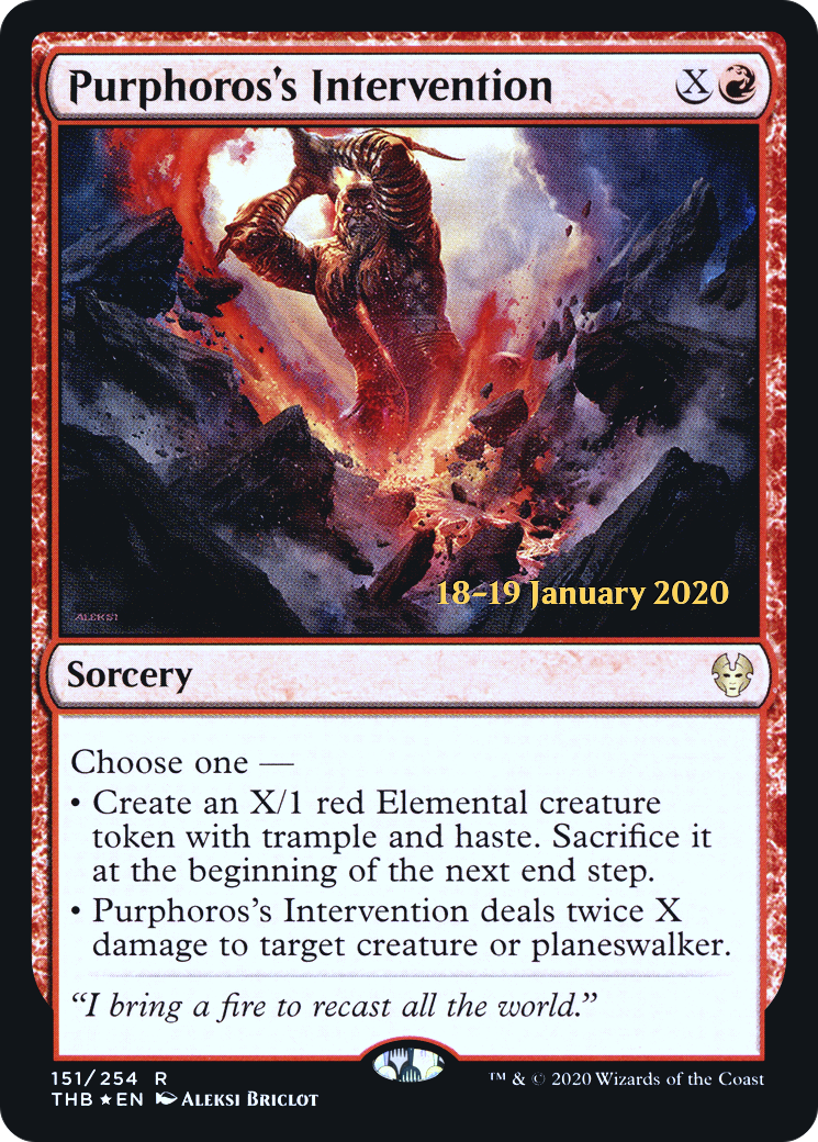 Purphoros's Intervention (PRE-151S) - Theros Beyond Death Promos Foil