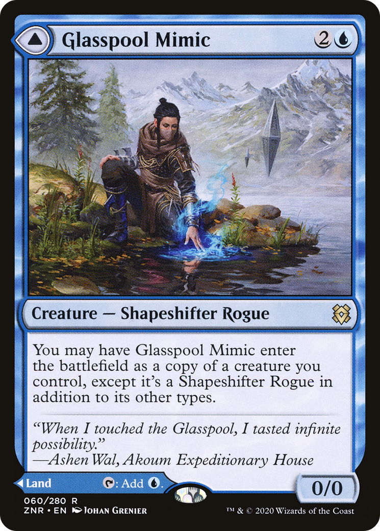 Mimic de Lagune de Verre // Rivage de Lagune de Verre (ZNR-060) - Zendikar Rising