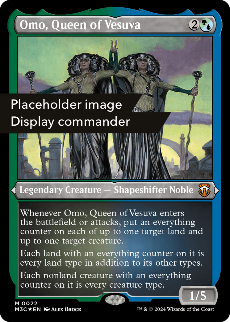 Omo, Queen of Vesuva (Display Commander) (Ripple Foil) - Thick Stock (M3C-149) - Modern Horizons 3 Commander