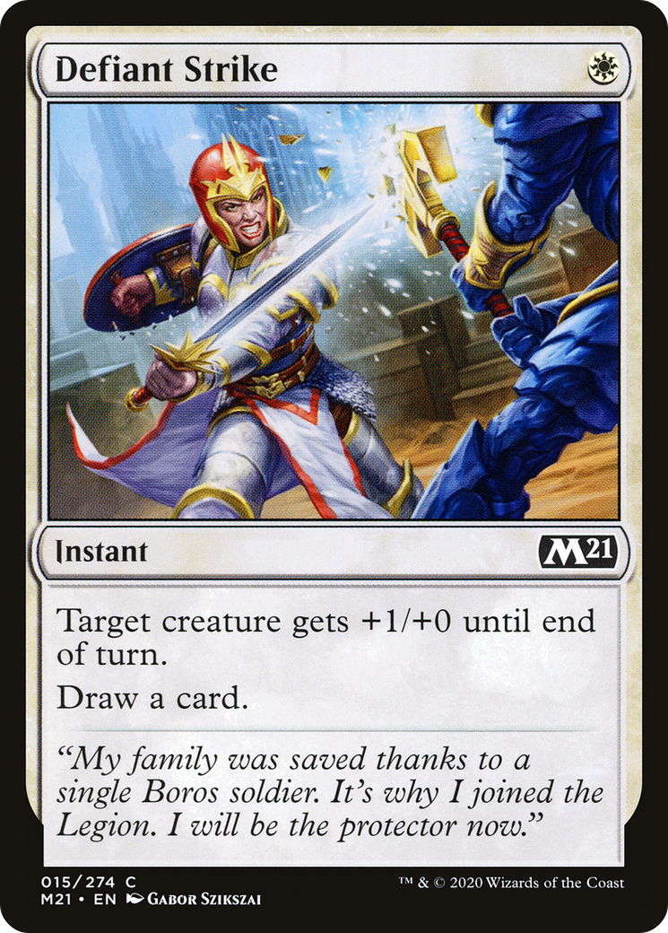 Defiant Strike (M21-015) - Core Set 2021 Foil
