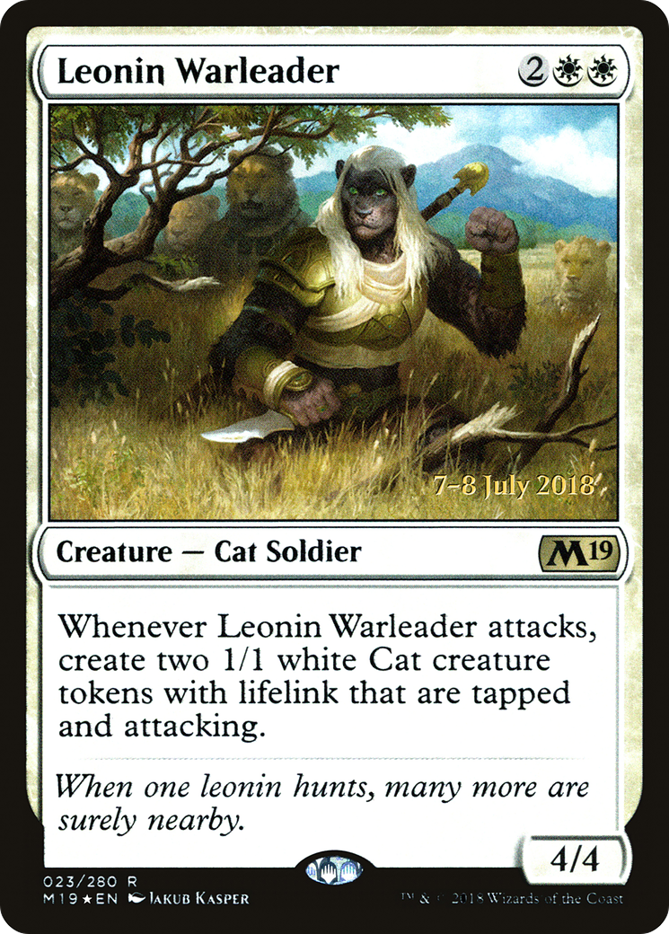 Leonin Warleader (PRE-23S) - Core Set 2019 Promos Foil