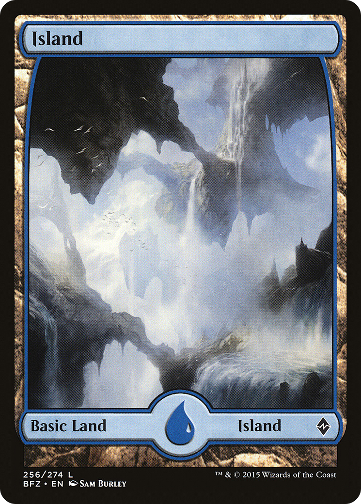 Island (256) - Full Art (BFZ-256) - Battle for Zendikar Foil