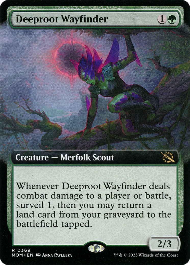 Deeproot Wayfinder (Extended Art) (MOM-369) - March of the Machine: (Extended Art) Foil