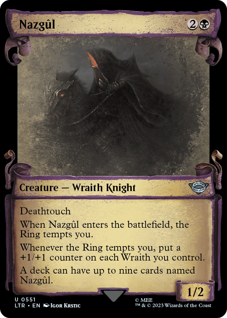 Nazgul (0551) (Showcase Scrolls) (LTR-551) - The Lord of the Rings: Tales of Middle-earth: (Showcase) Foil