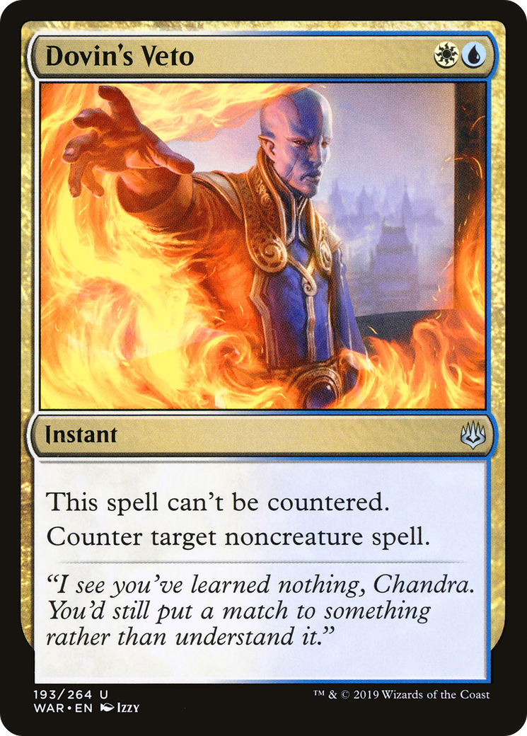 Veto de Dovin (WAR-193) - La Guerre des Étincelles