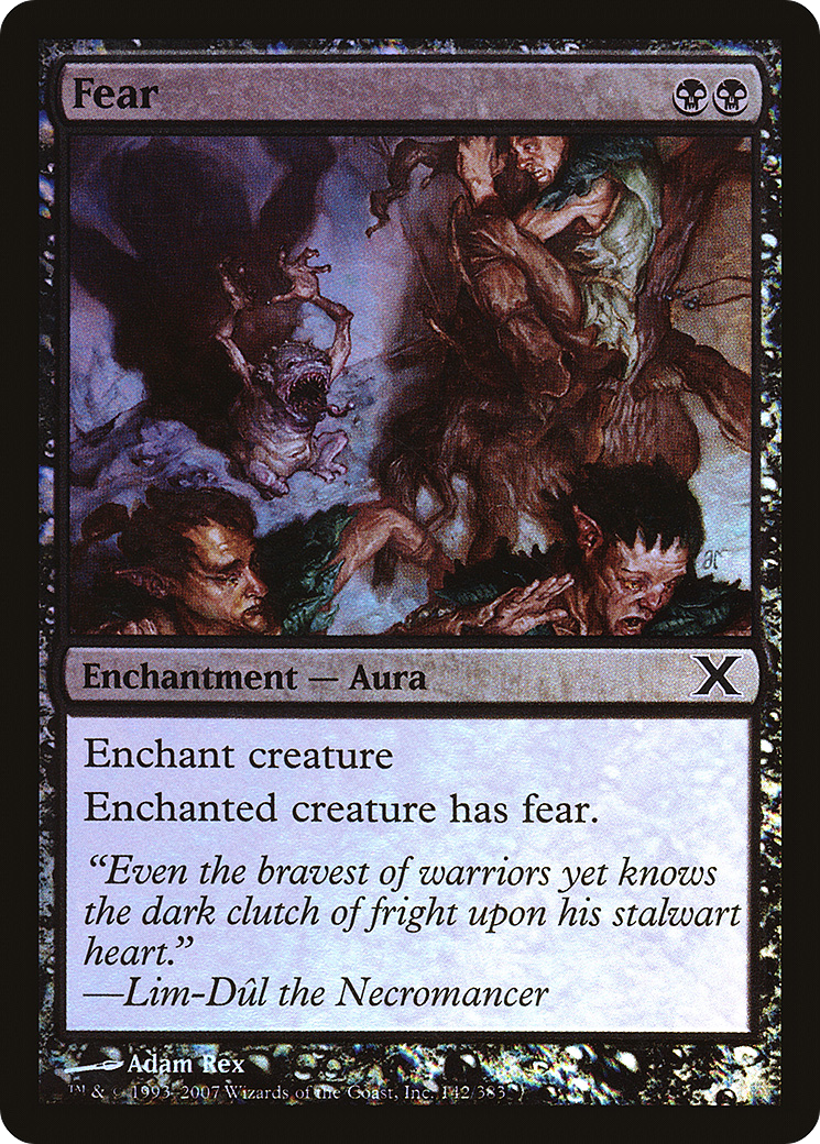 Fear (10E-142★) - Tenth Edition Foil