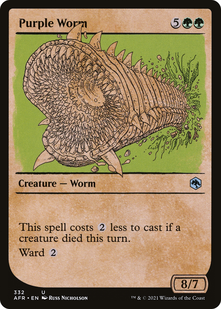 Purple Worm (Showcase) (AFR-332) - Adventures in the Forgotten Realms: (Showcase) Foil