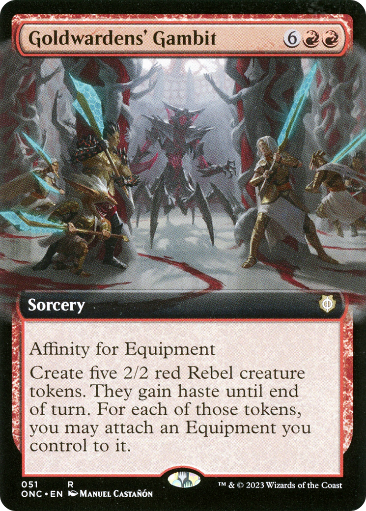 Le Gambit des Gardiens d'Or (ONC-051) - Phyrexia : Tous ne seront plus qu'un (Art étendu)