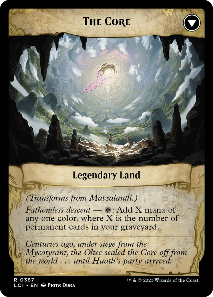 Matzalantli, la Grande Porte // Le Noyau (LCI-387) - Les Cavernes Perdues d'Ixalan : (Illustration étendue) Feuille